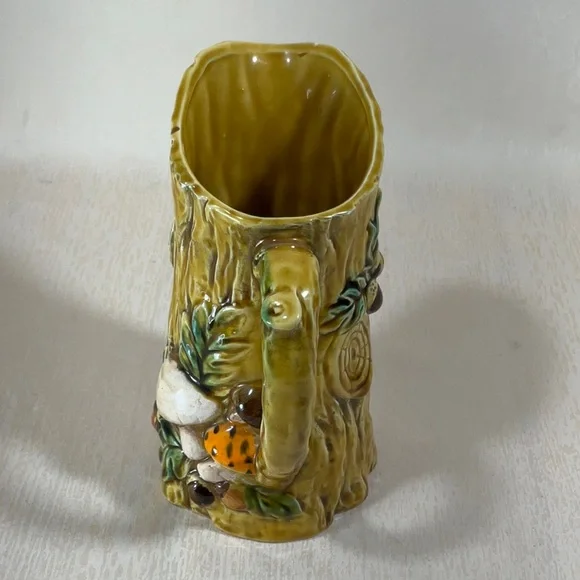 Rustic Yellow Tree Trunk Pitcher - Picture 4 of 15